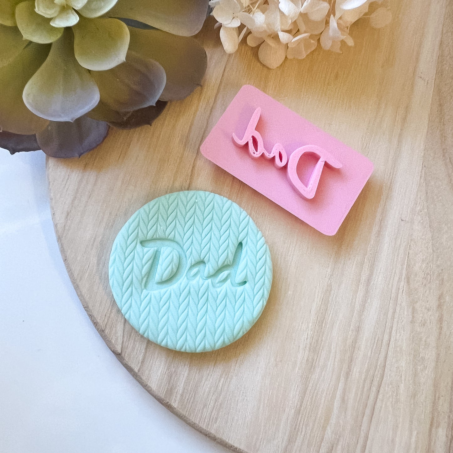 "Dad" Font #1 - Deboss Stamp