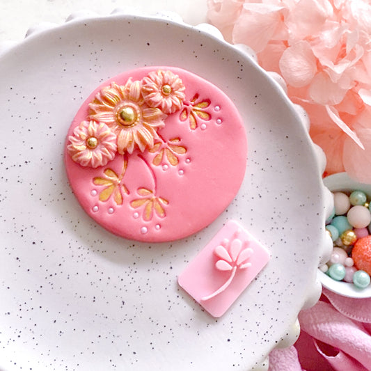 Flower #1  - Fondant Stamp