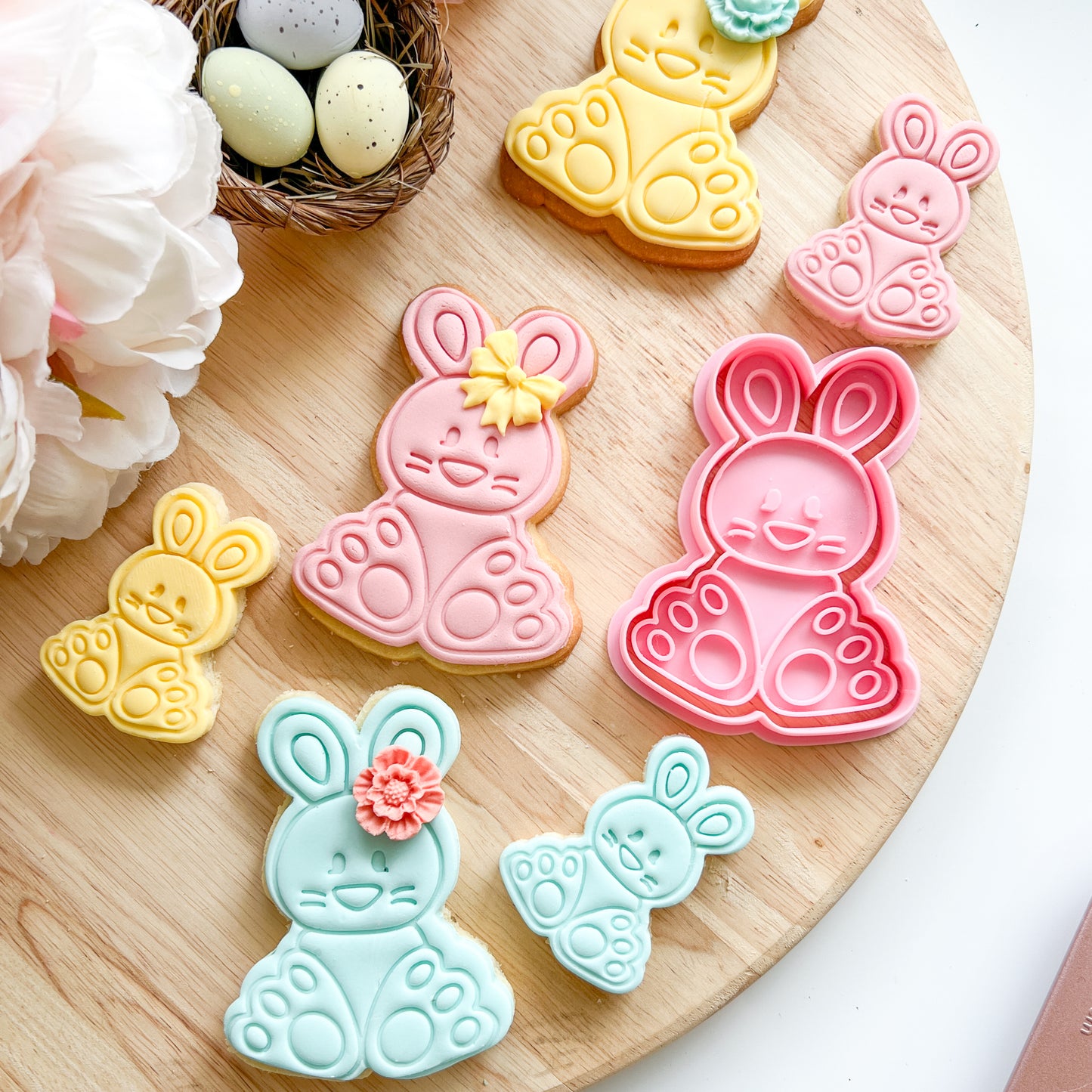 Cute Bunny - Cutter & Stamp (Choose Size)