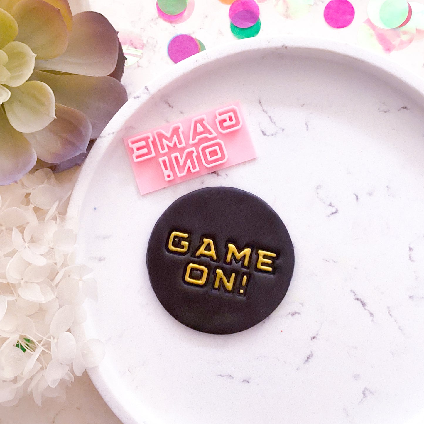 "Game On" Fondant Stamp