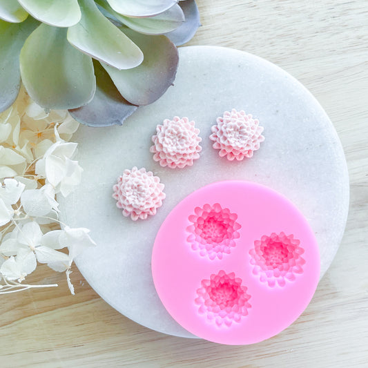 "Button Pom Flower" Silicone Mould