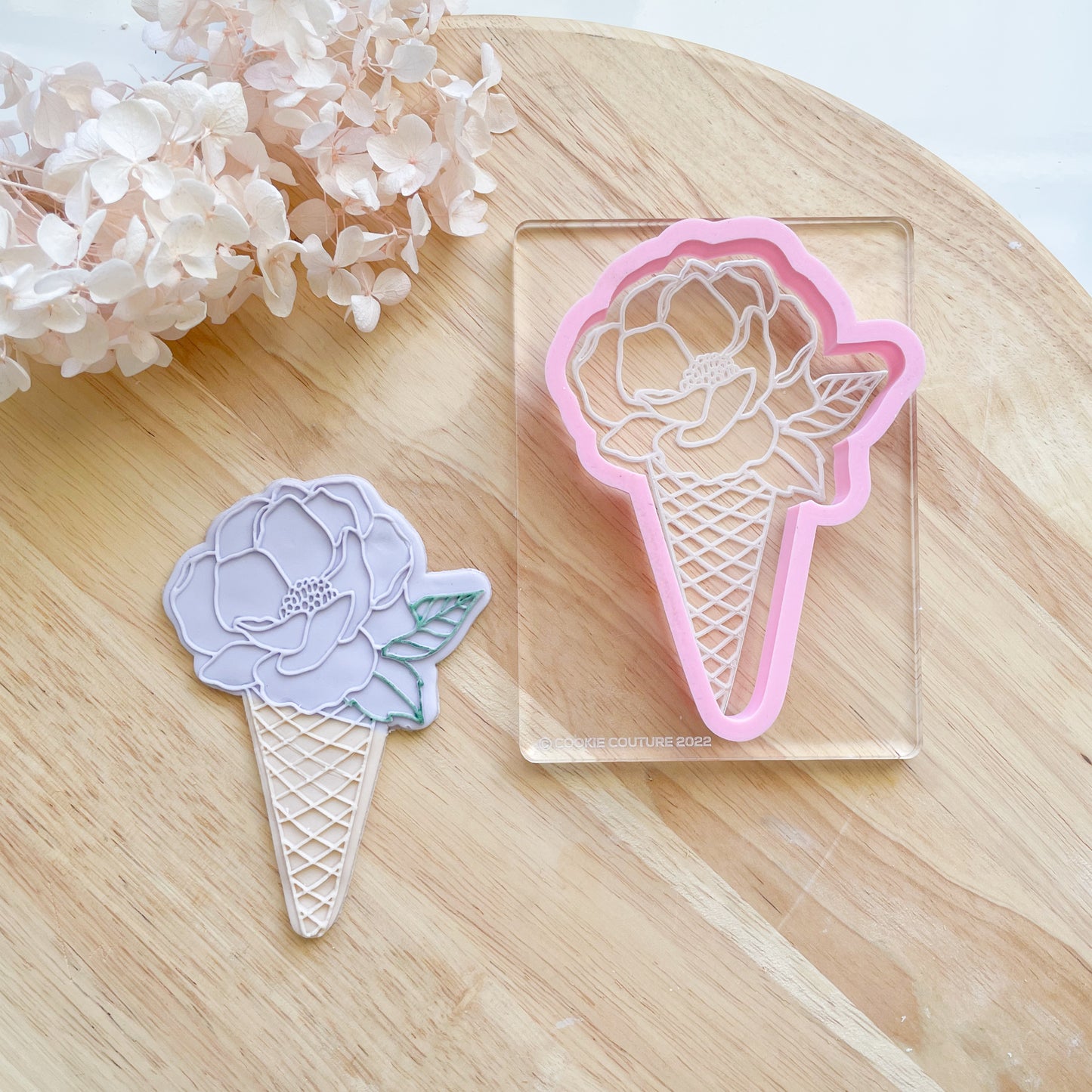 Floral Icecream - Stamp & Cutter Set