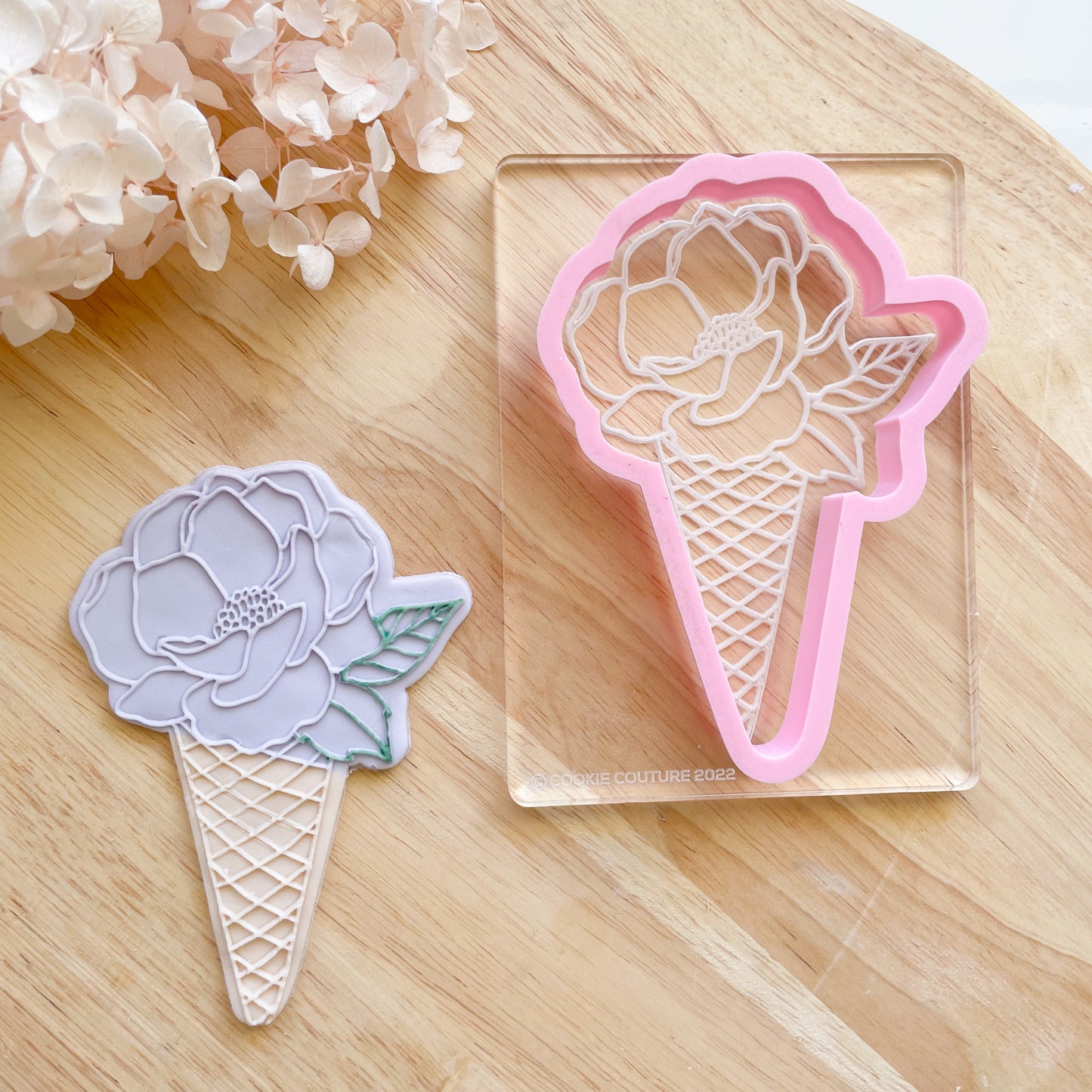 Floral Icecream - Stamp & Cutter Set