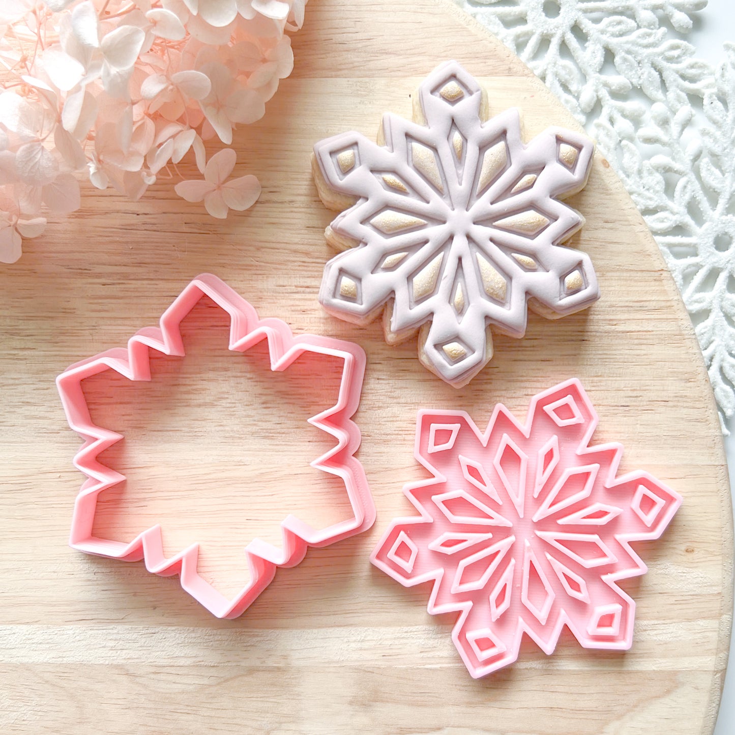 Snowflake - Cookie Cutter & Stamp (Choose Size)