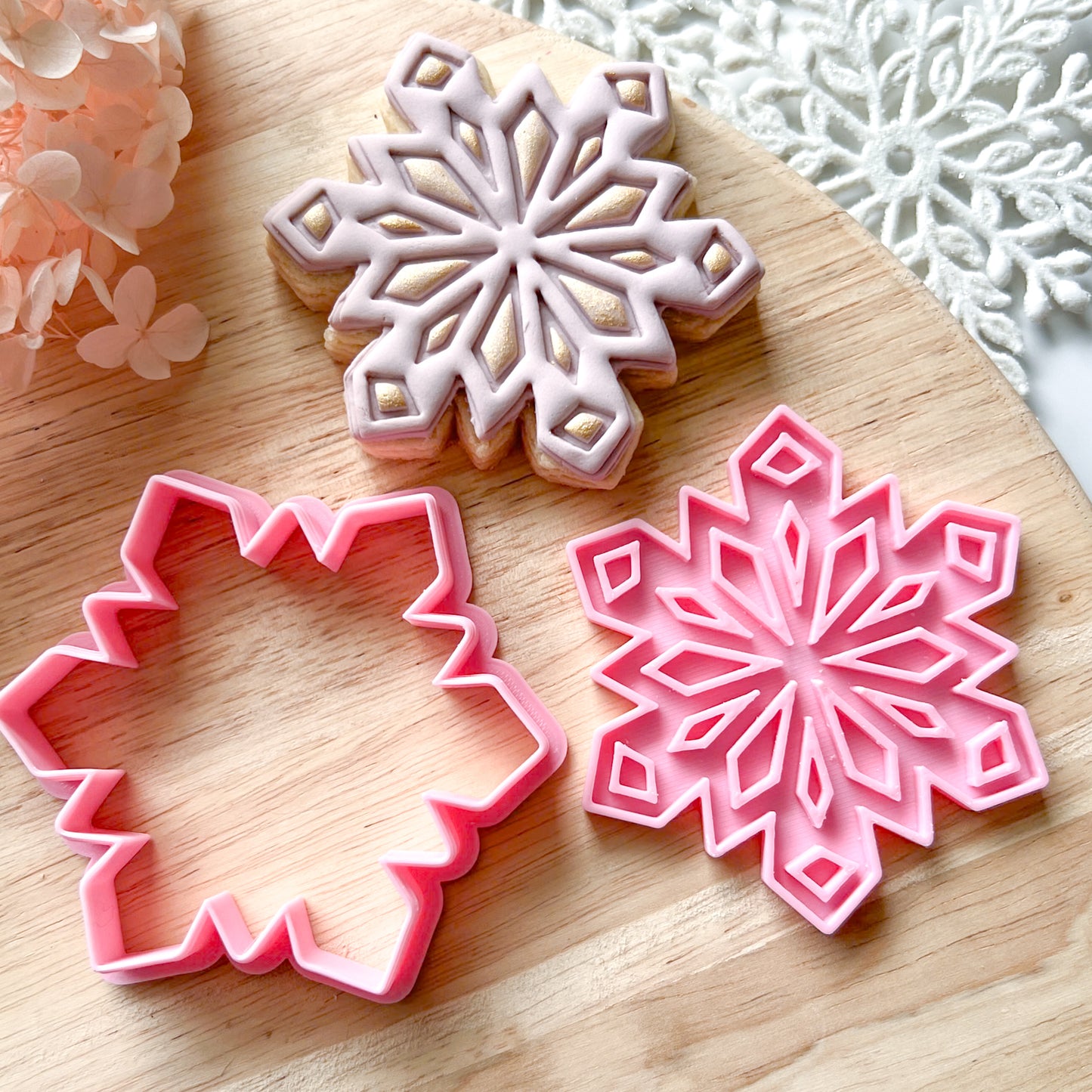Snowflake - Cookie Cutter & Stamp (Choose Size)