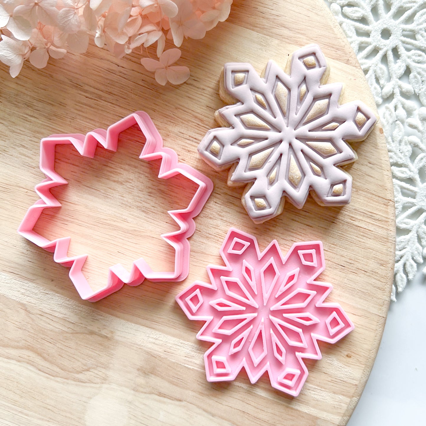 Snowflake - Cookie Cutter & Stamp (Choose Size)