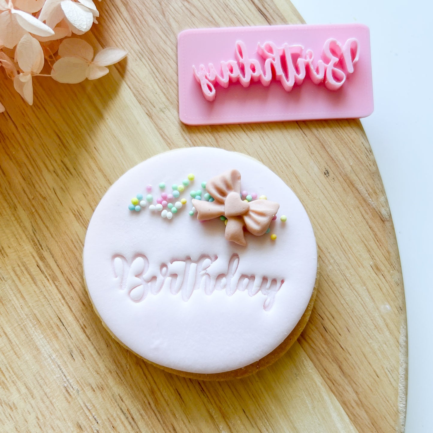 "Birthday" Font #1 - Deboss Stamp