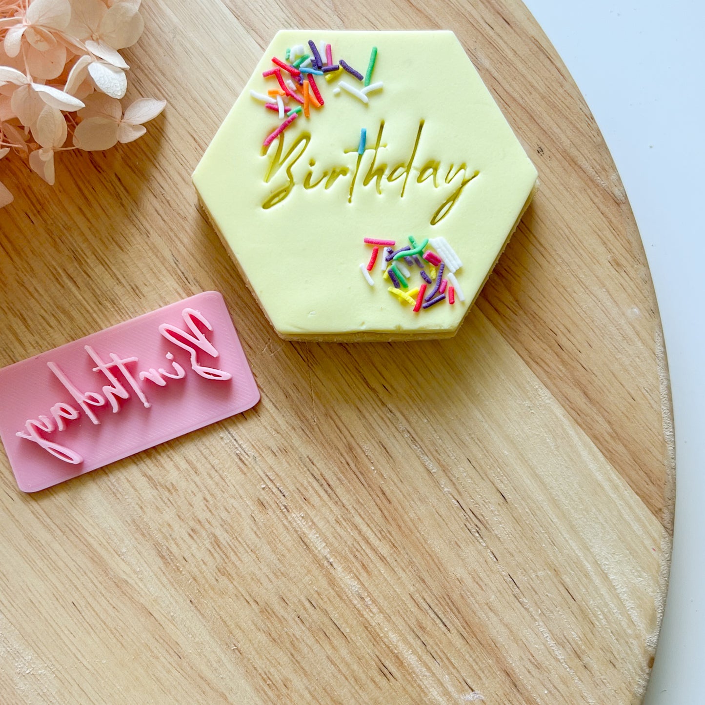 "Birthday" Font #2 - Deboss Stamp