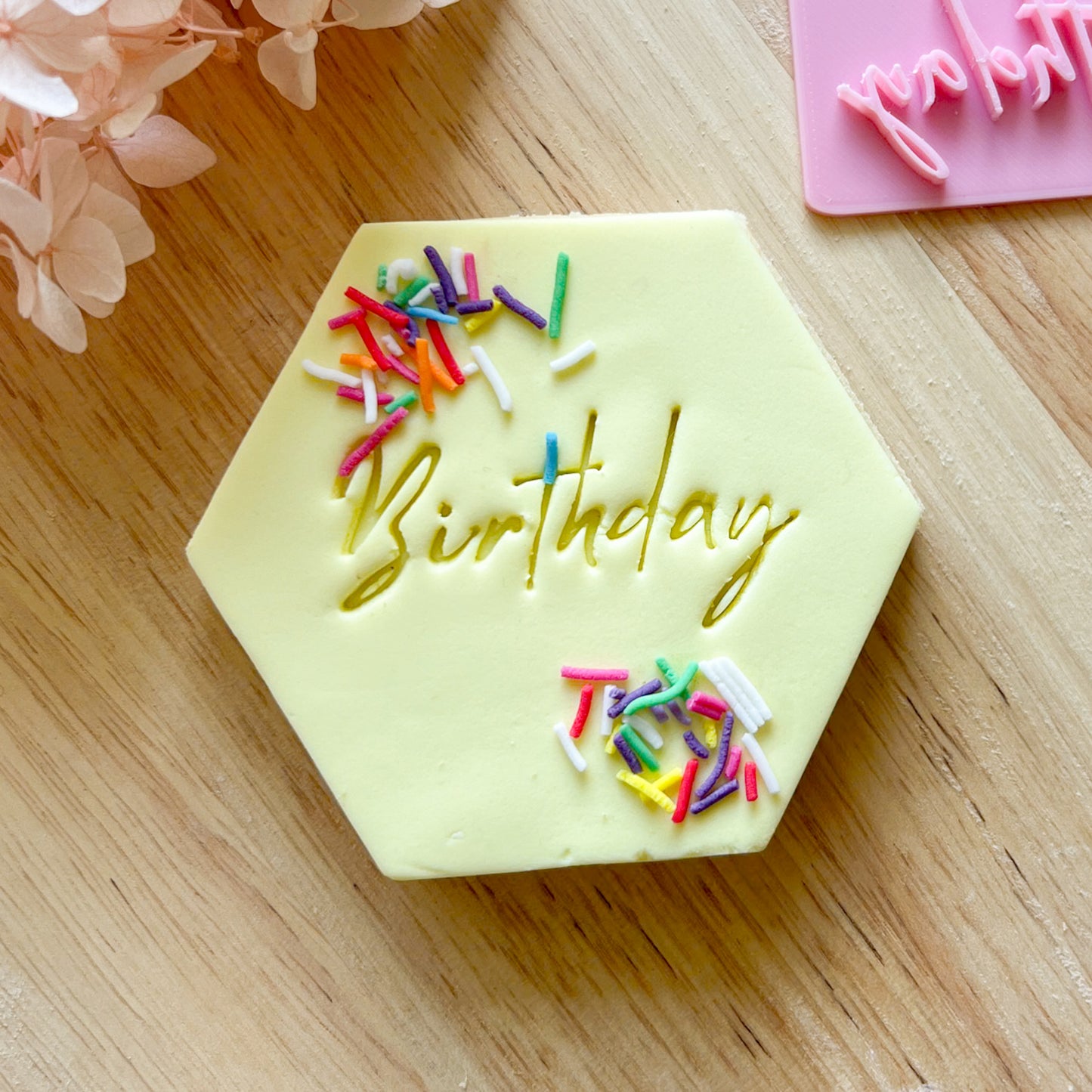 "Birthday" Font #2 - Deboss Stamp