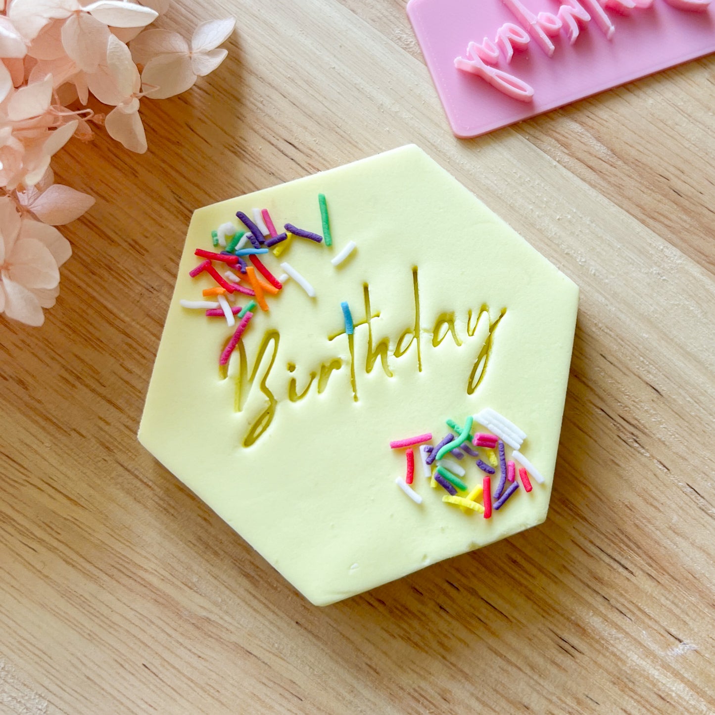 "Birthday" Font #2 - Deboss Stamp