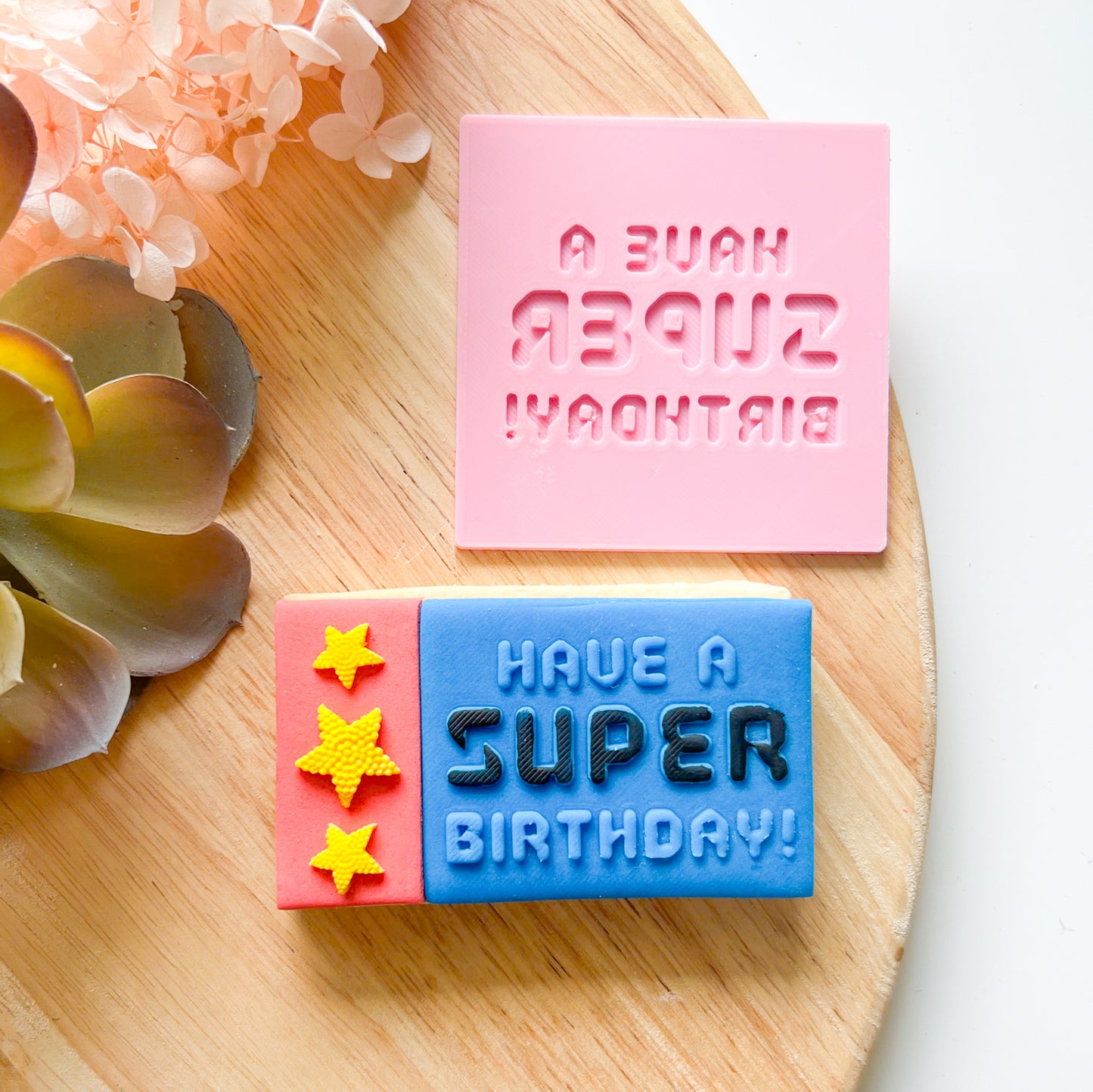 "Have a Super Birthday" - Embossing Stamp