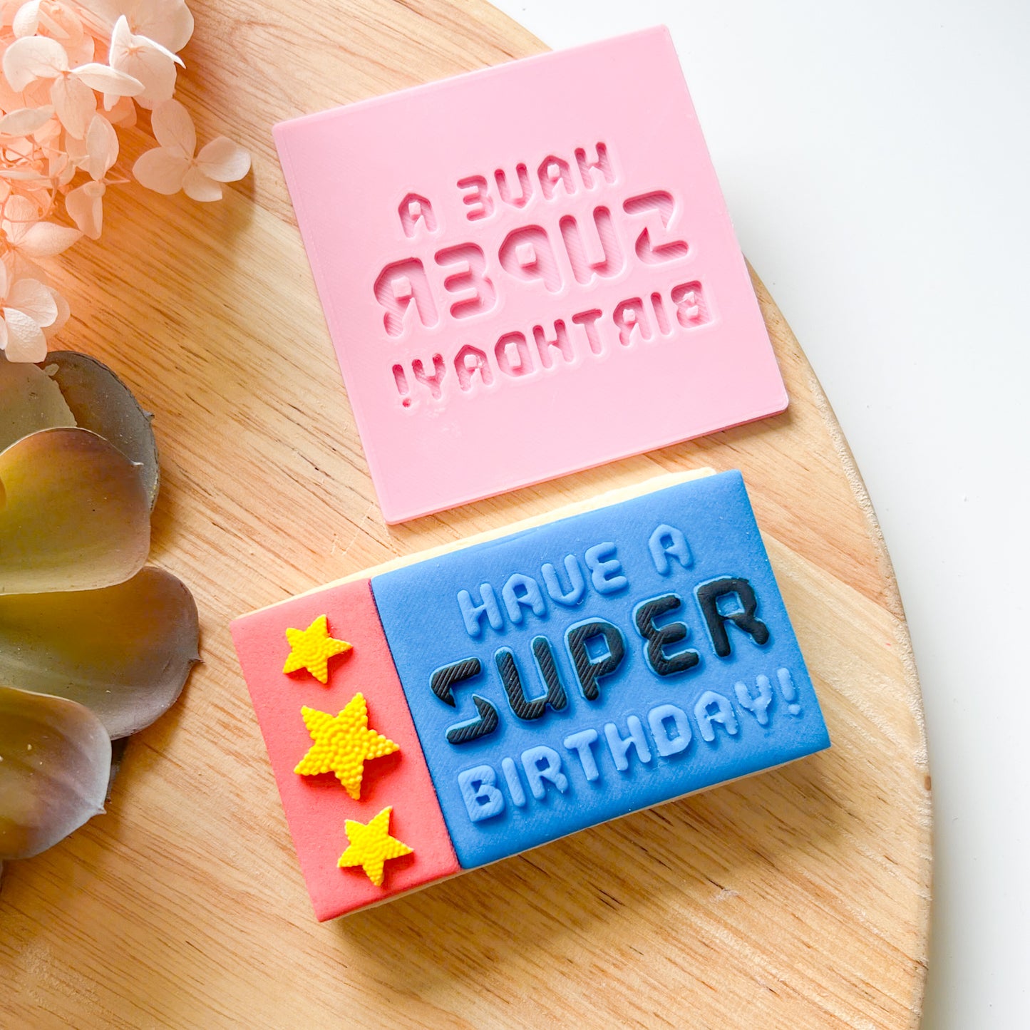 "Have a Super Birthday" - Embossing Stamp