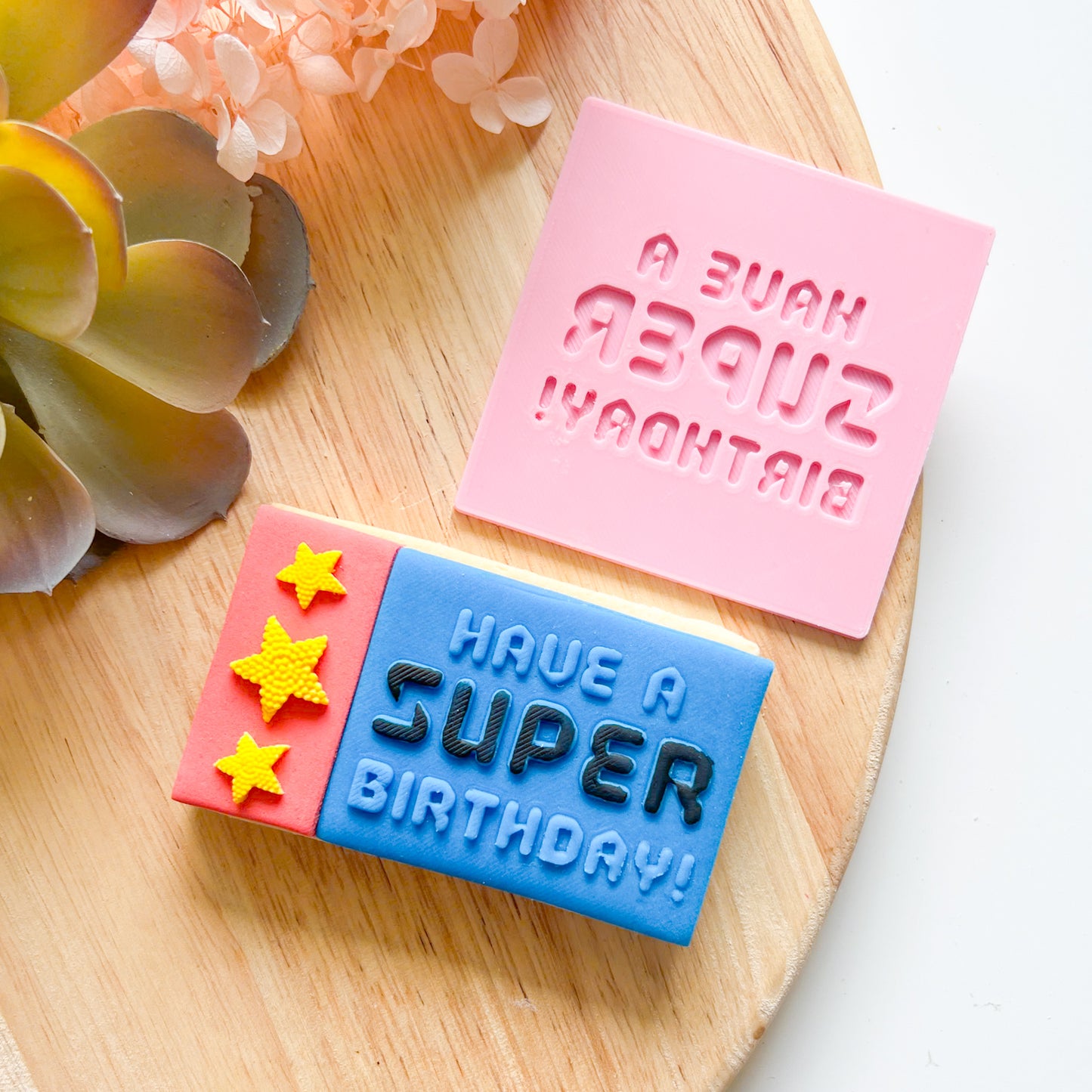 "Have a Super Birthday" - Embossing Stamp