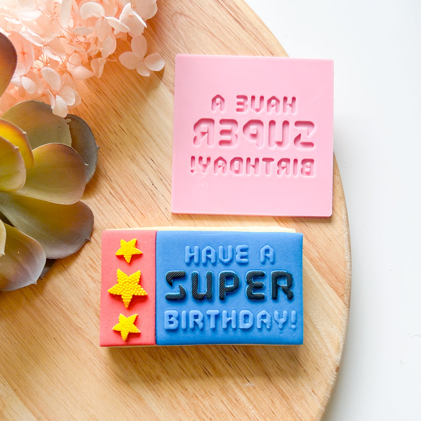 "Have a Super Birthday" - Embossing Stamp