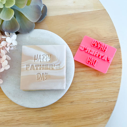 Happy Father's Day - Emboss Stamp