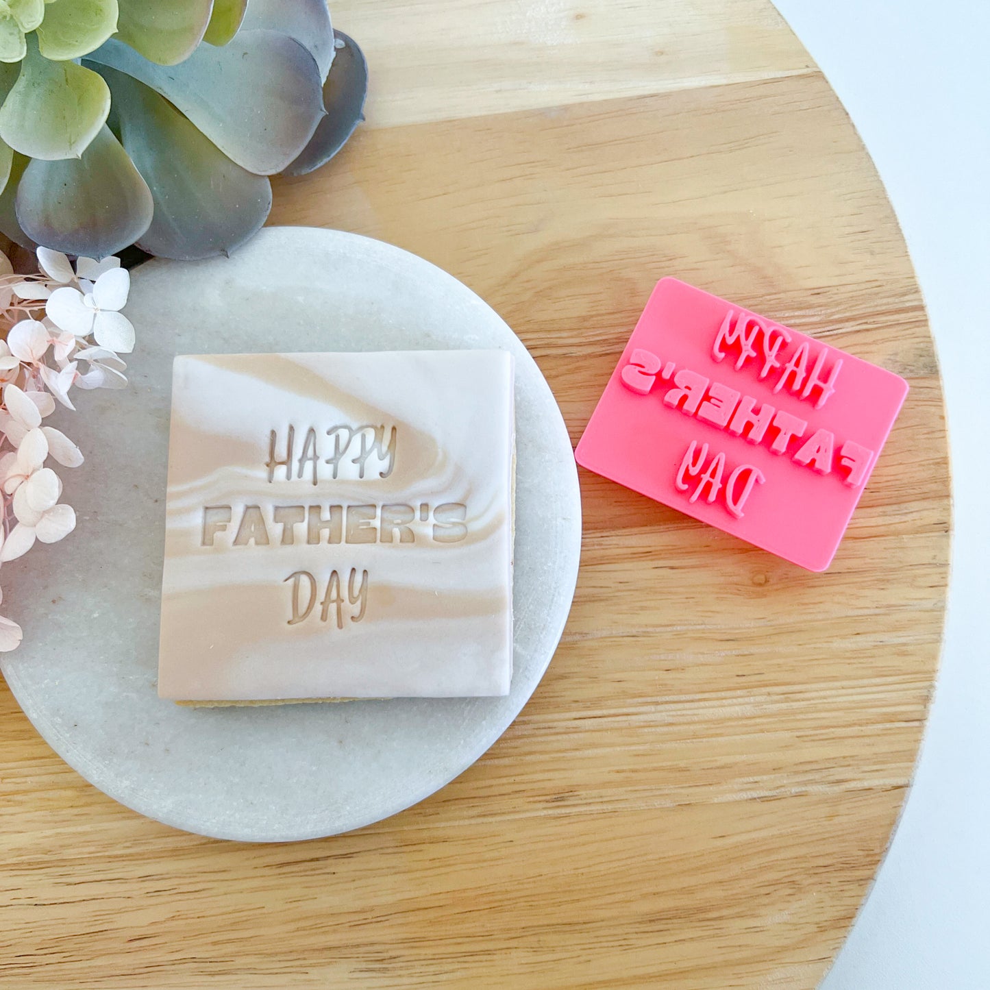 Happy Father's Day - Emboss Stamp