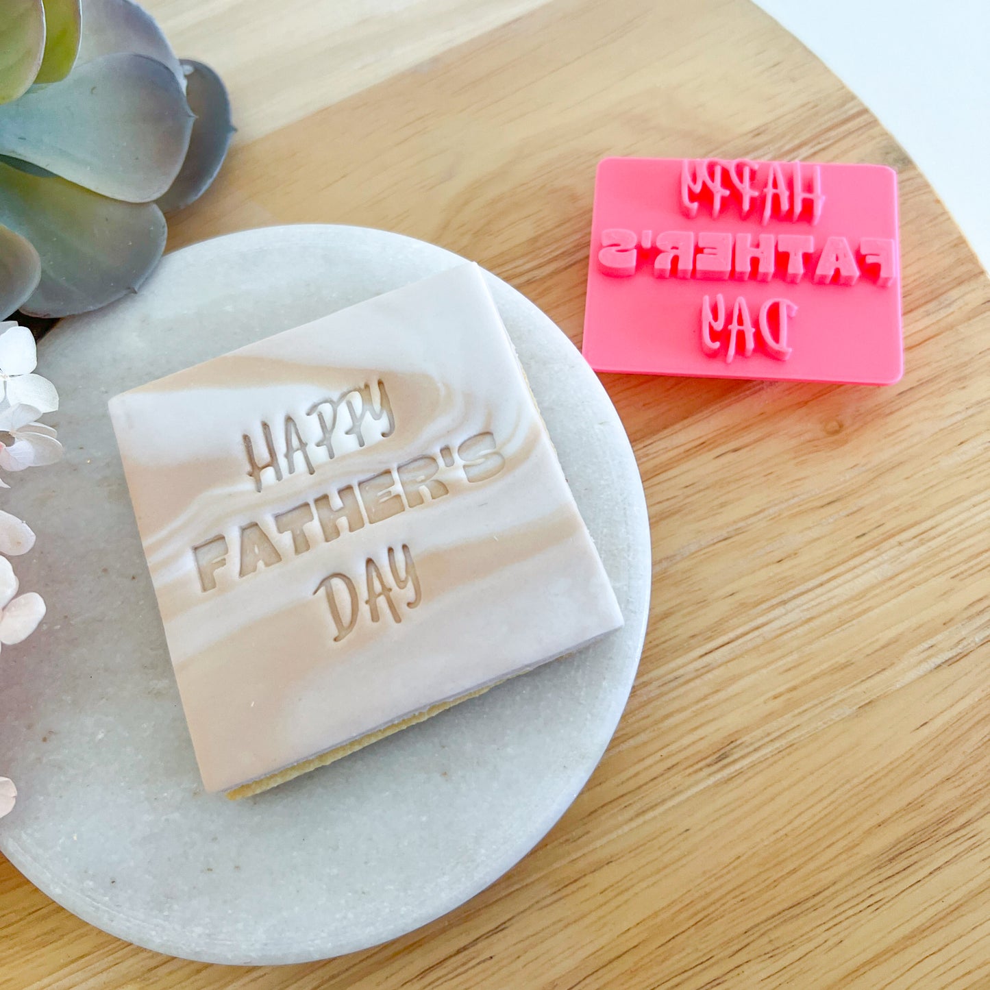 Happy Father's Day - Emboss Stamp