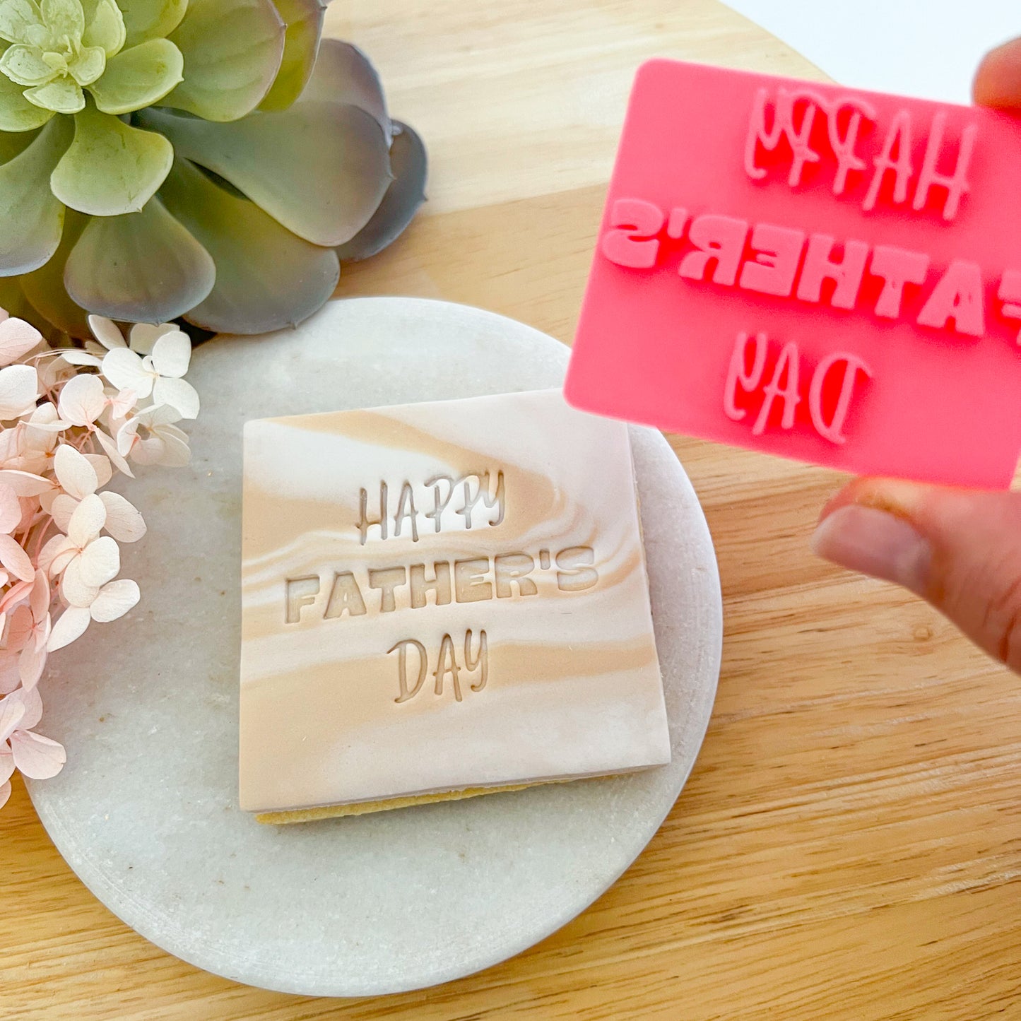 Happy Father's Day - Emboss Stamp