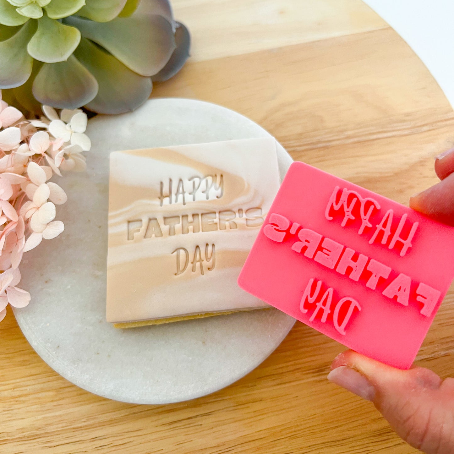 Happy Father's Day - Emboss Stamp