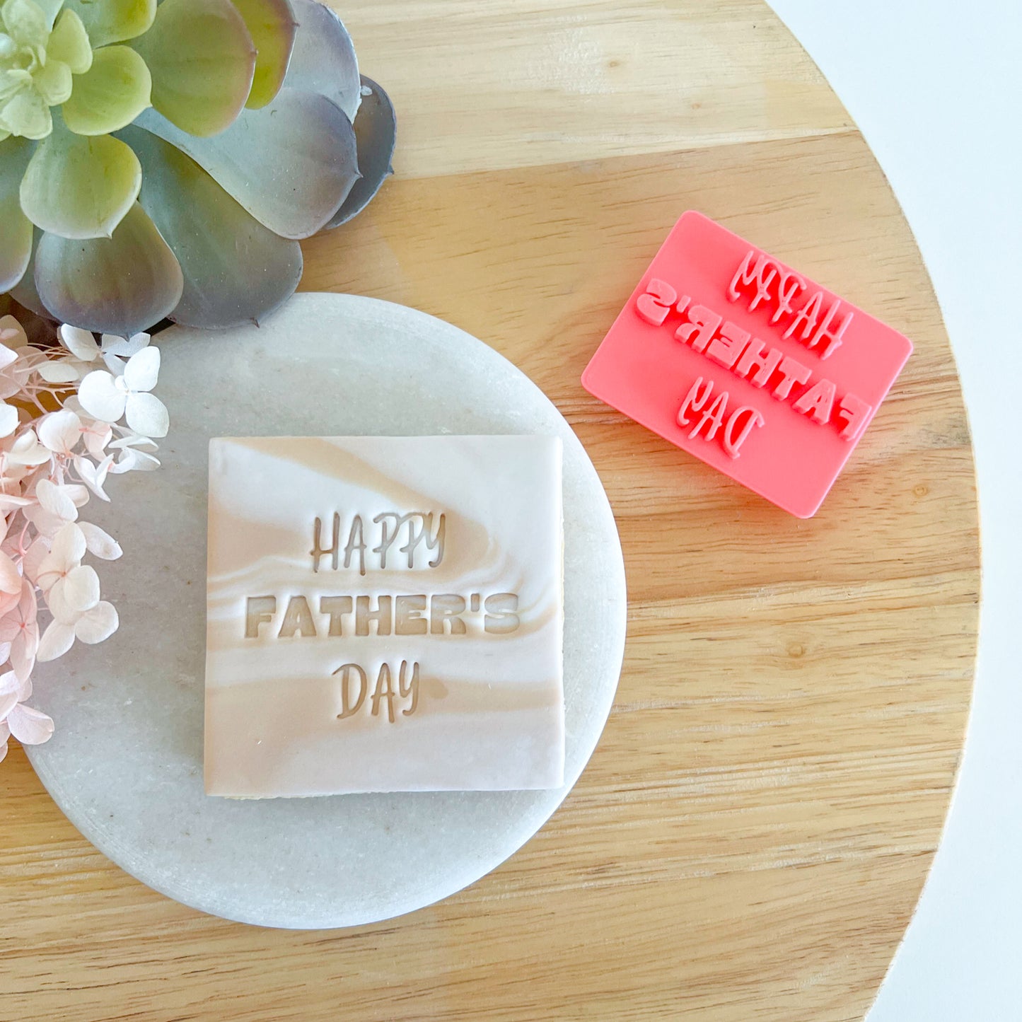 Happy Father's Day - Emboss Stamp