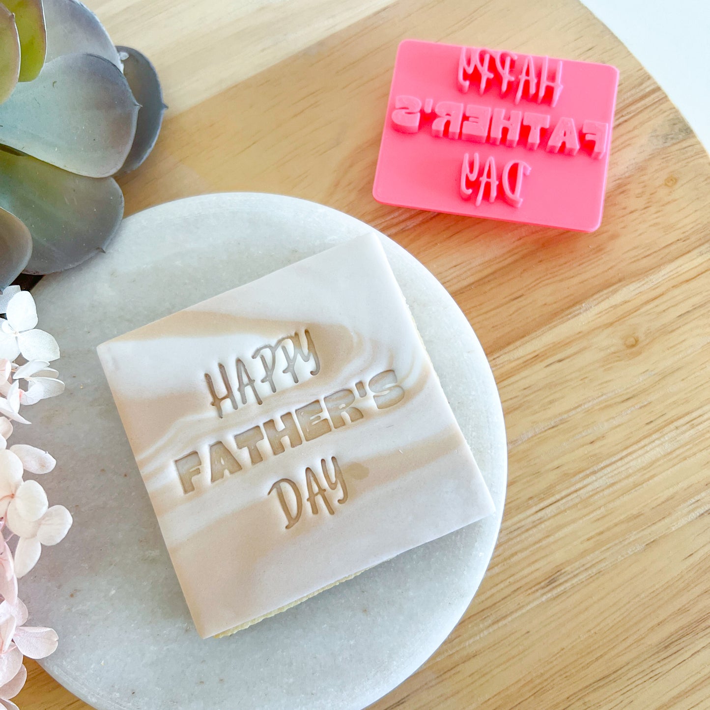 Happy Father's Day - Emboss Stamp