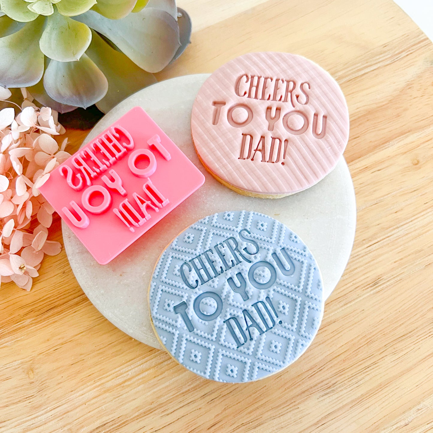 Cheers to You Dad! - Emboss Stamp