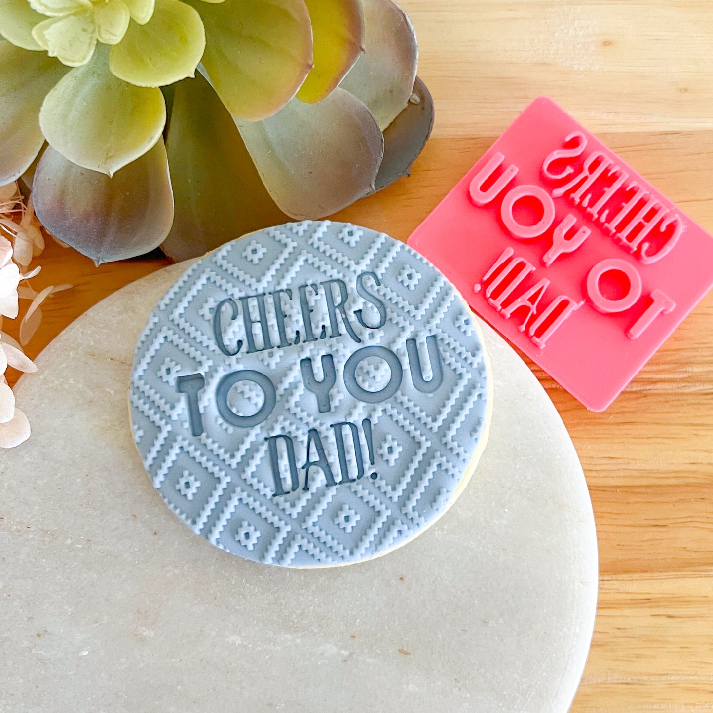 Cheers to You Dad! - Emboss Stamp