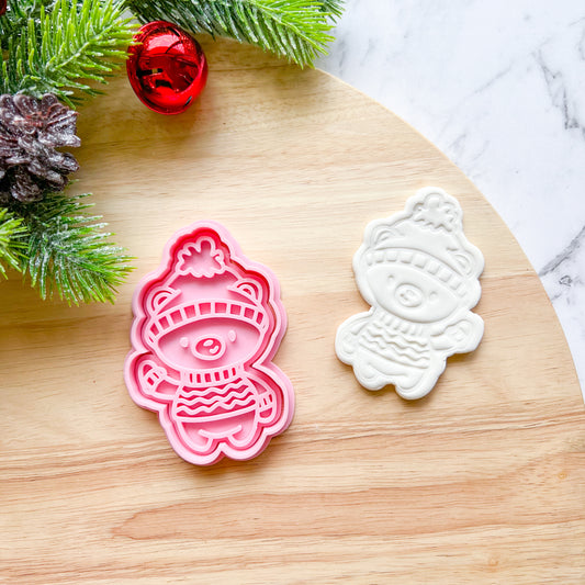 "Sweater Bear" Cookie Cutter & Stamp