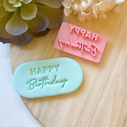 "Happy Birthday" Font #3 - Stamp