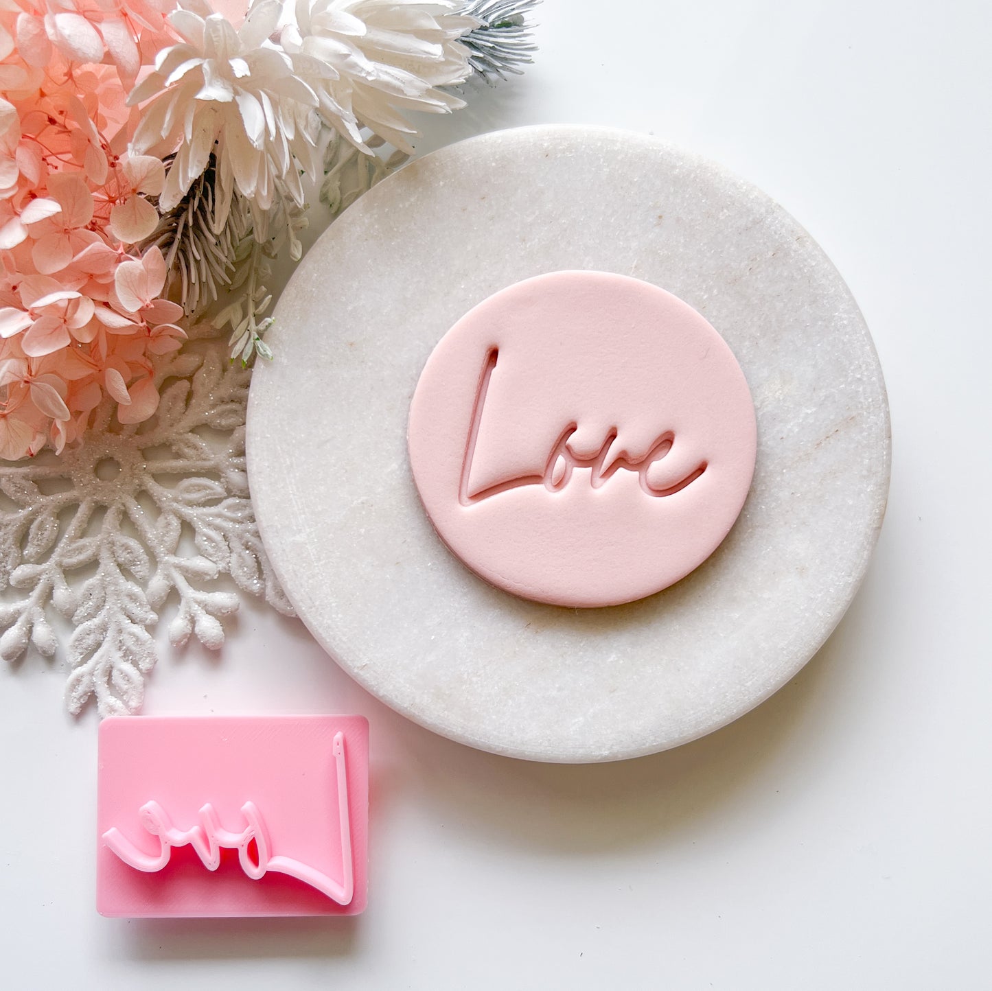 Love Script - Deboss Stamp