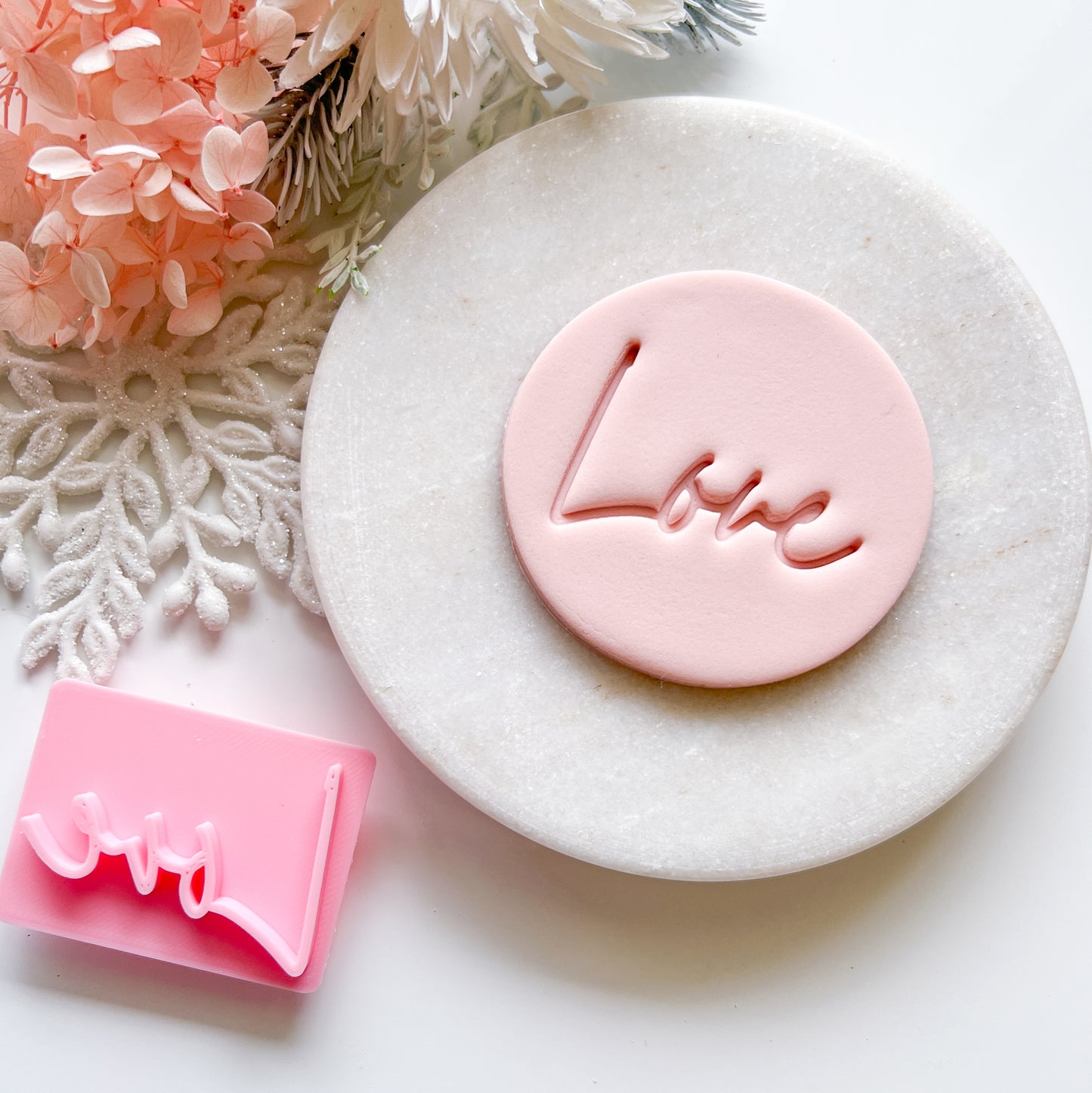 Love Script - Deboss Stamp