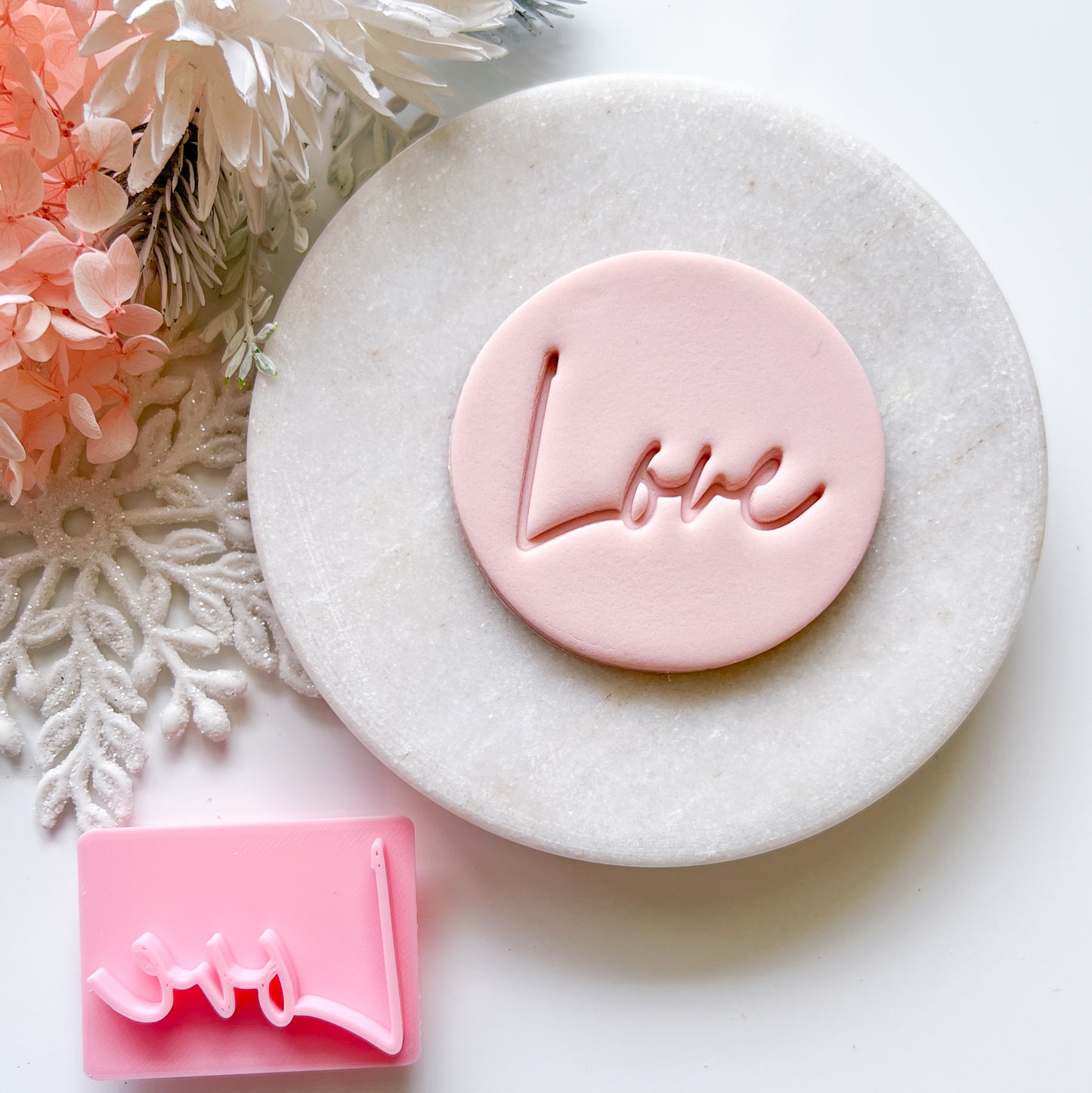 Love Script - Deboss Stamp