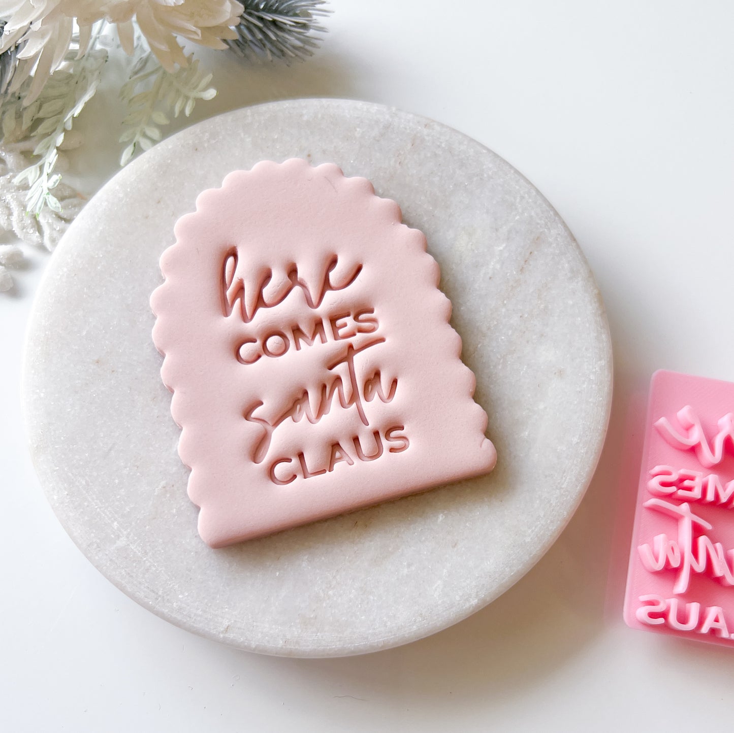 Here Comes Santa Claus - Deboss Stamp