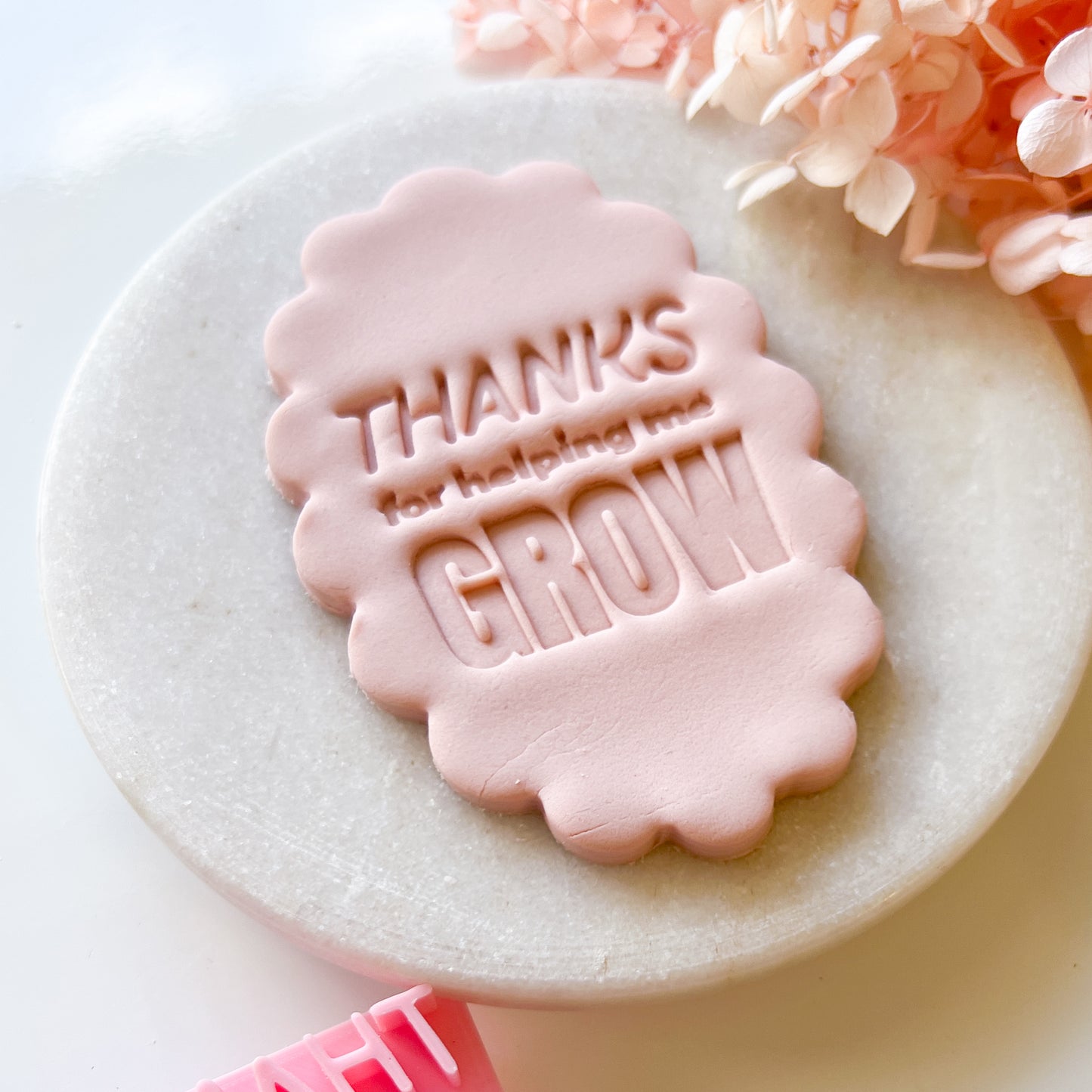 Thanks For Helping Me Grow - Deboss Stamp