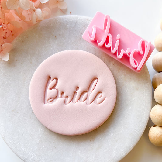 "Bride" Font #2 - Deboss Stamp