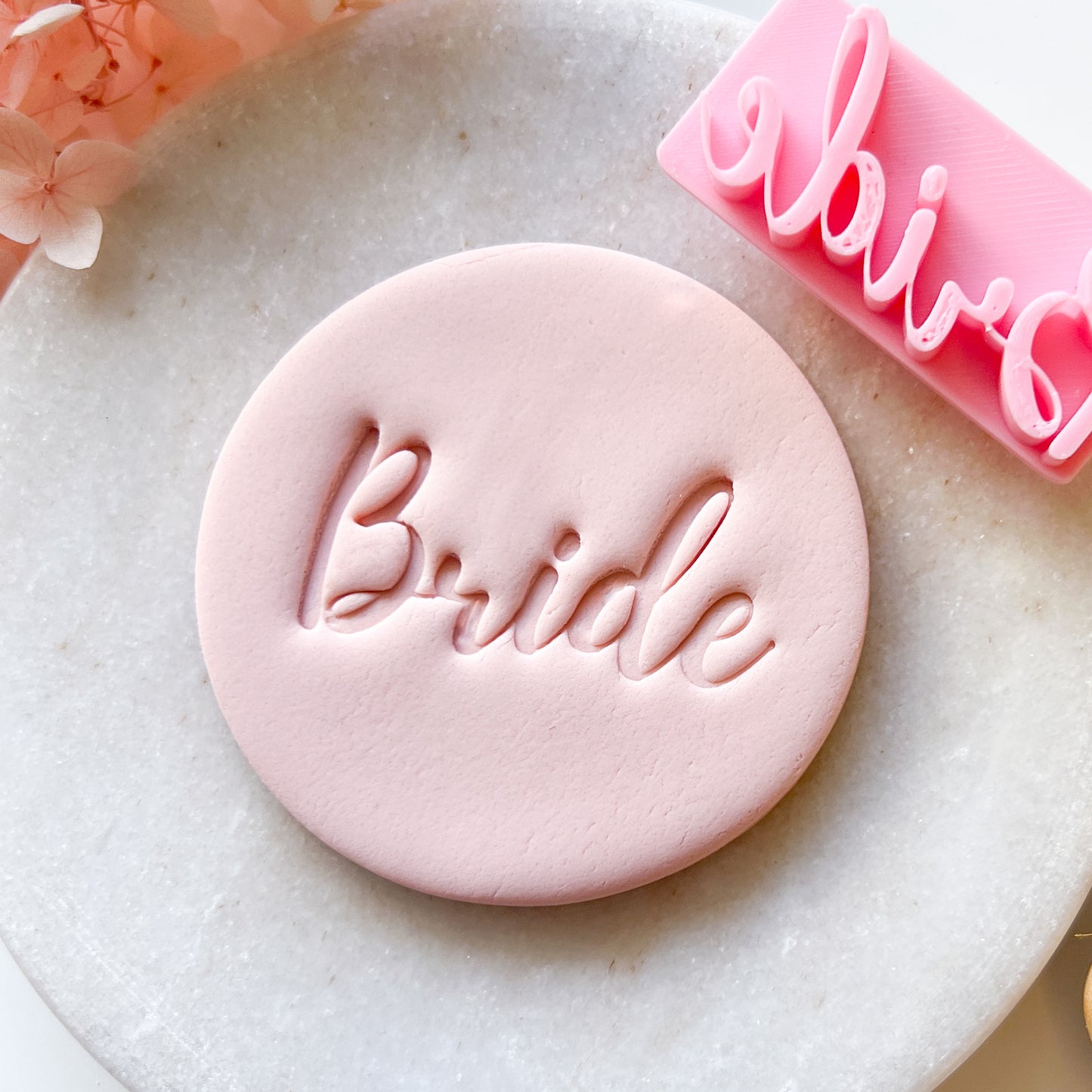 "Bride" Font #2 - Deboss Stamp