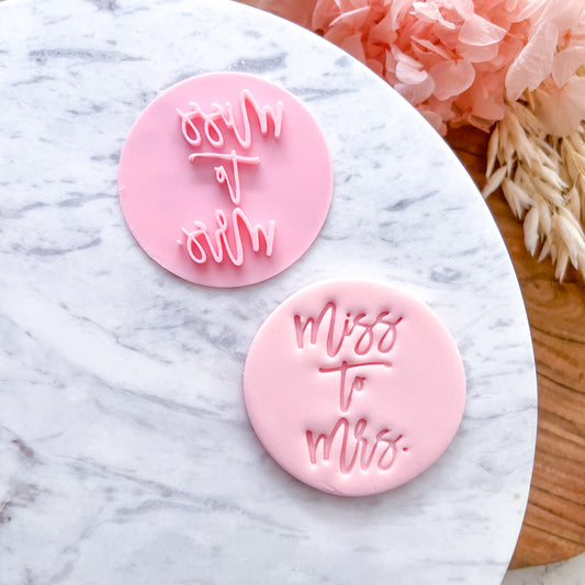 "Miss to Mrs" Fondant Stamp
