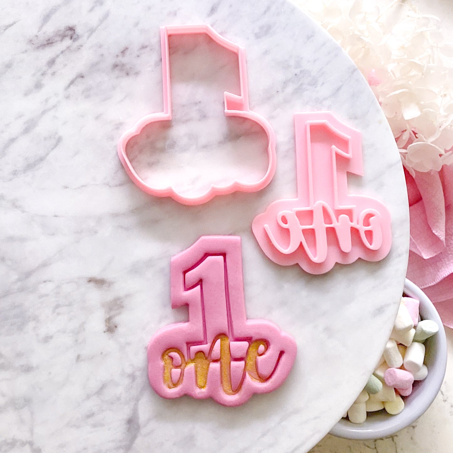 One - Cookie Cutter & Stamp