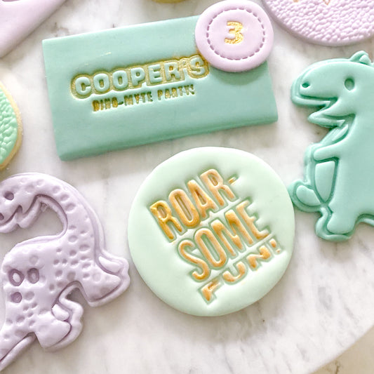 "Roar-some Birthday" - Fondant Stamp
