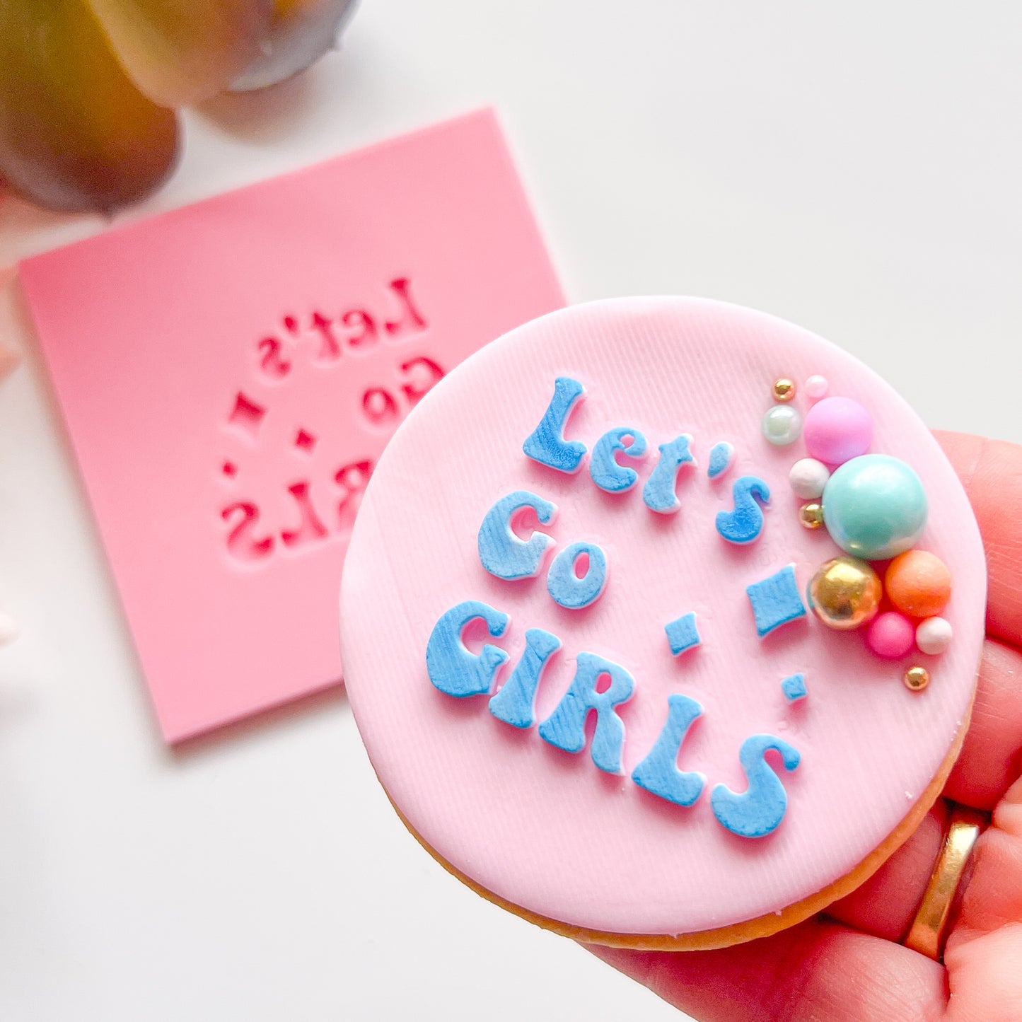 "Let's Go Girls" - Embossing Stamp
