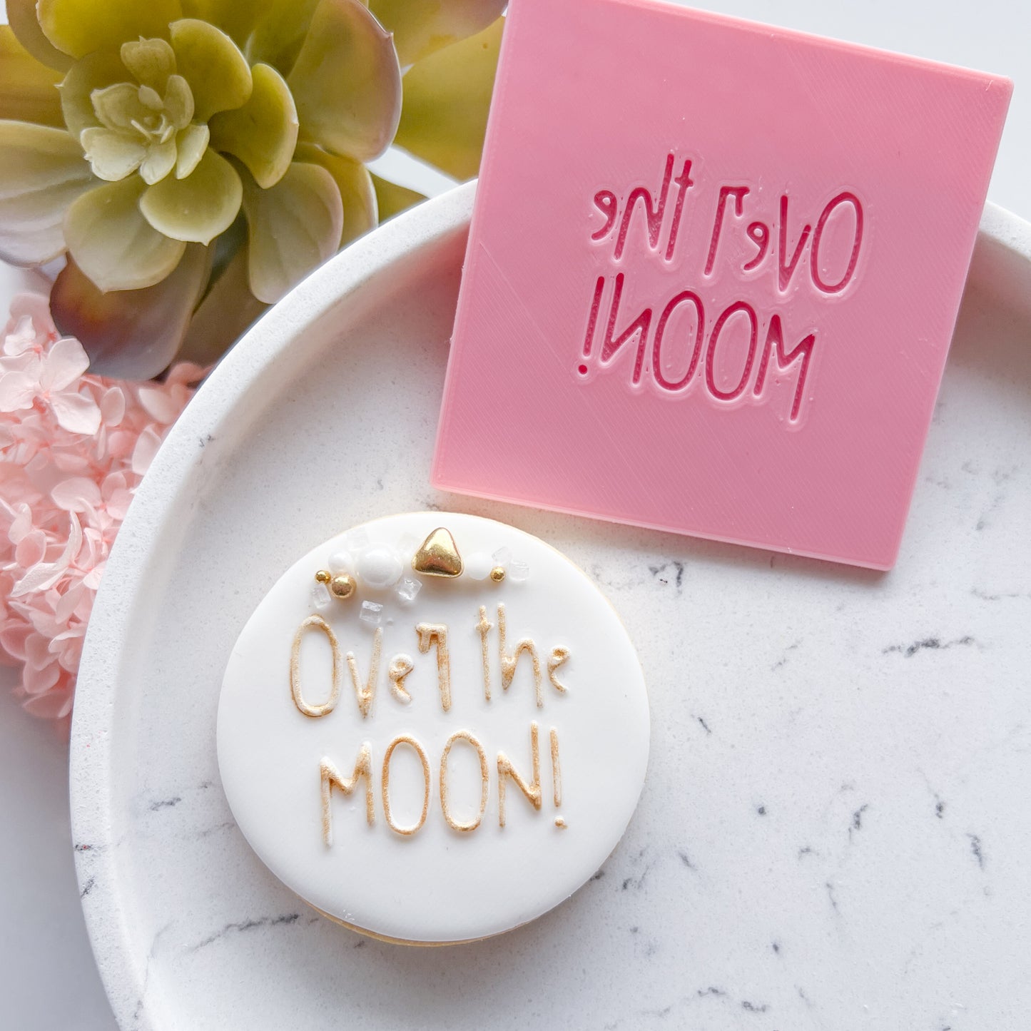 "Over the Moon" - Embossing Stamp