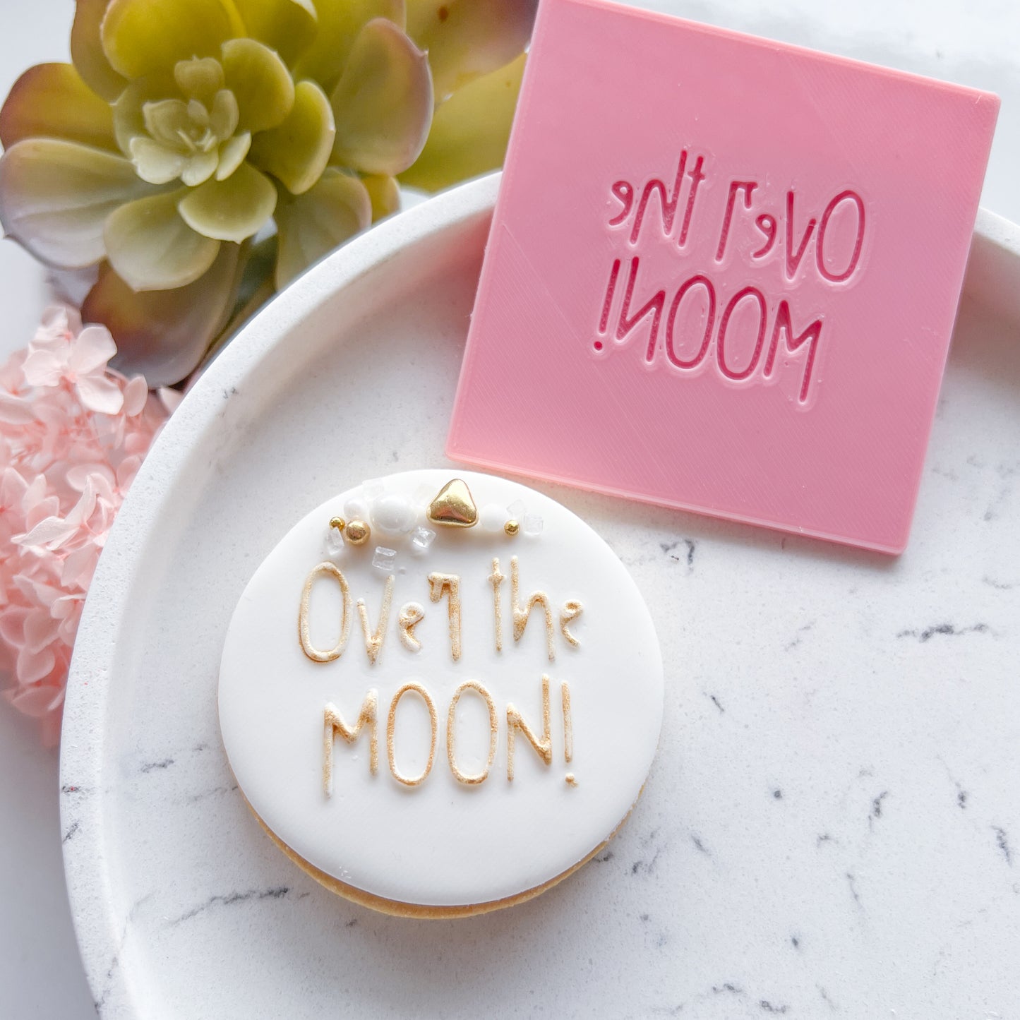 "Over the Moon" - Embossing Stamp