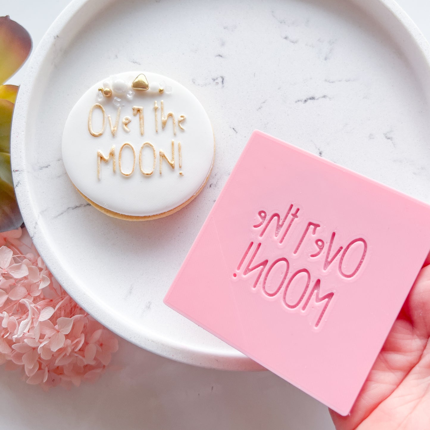 "Over the Moon" - Embossing Stamp