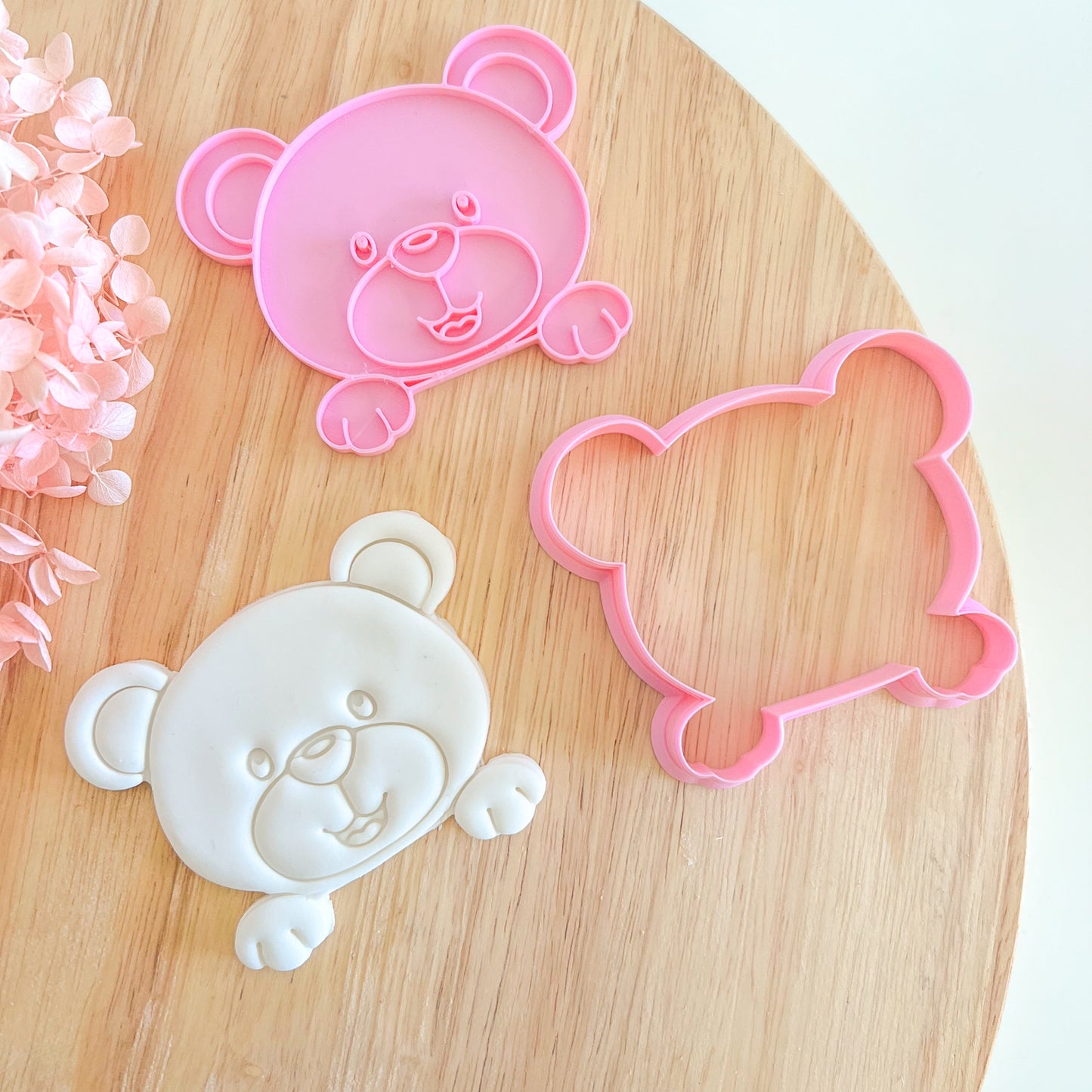 Peek-a-boo Bear Cookie Cutter & Stamp