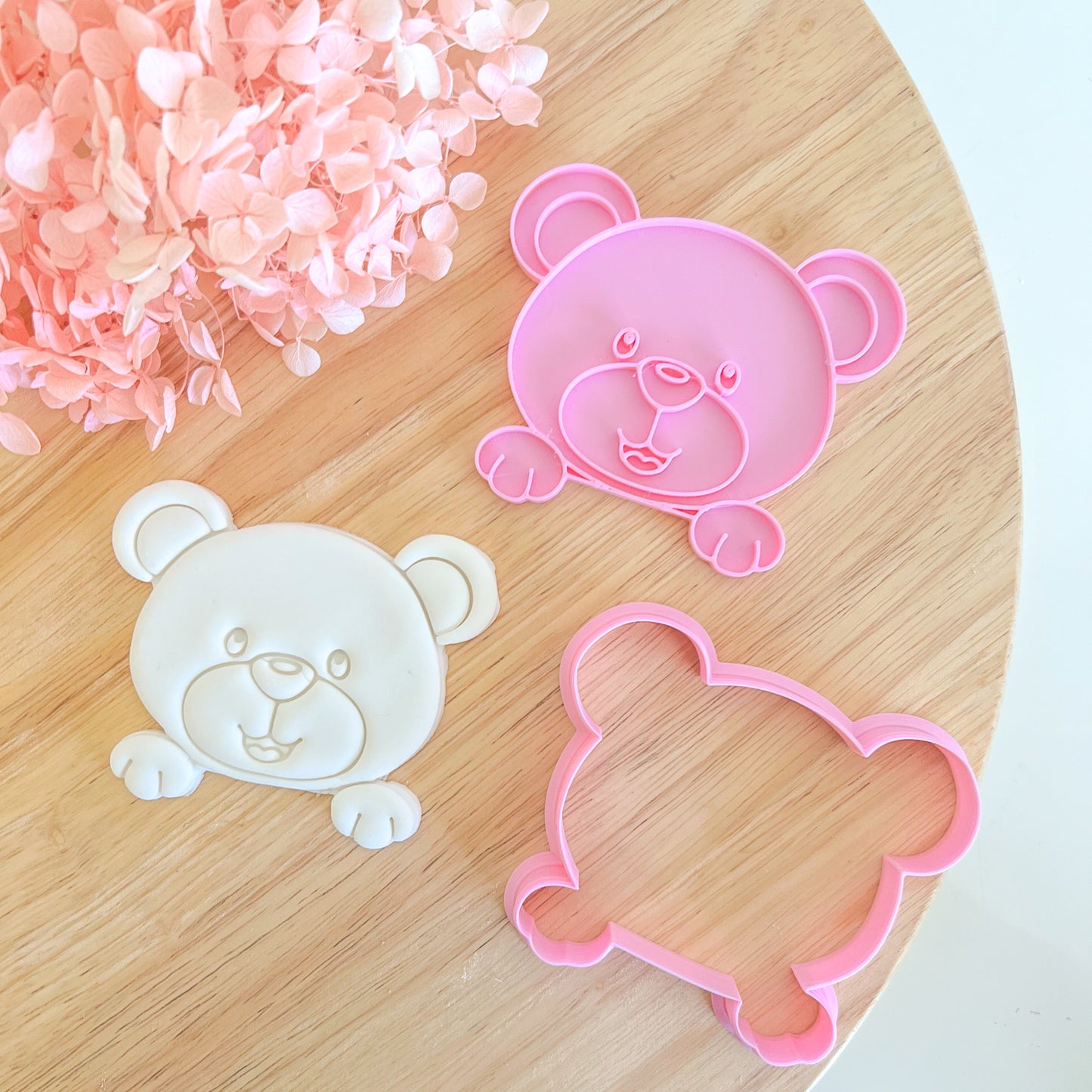 Peek-a-boo Bear Cookie Cutter & Stamp