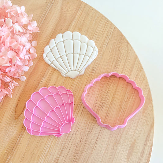 Shell Cookie Cutter & Stamp