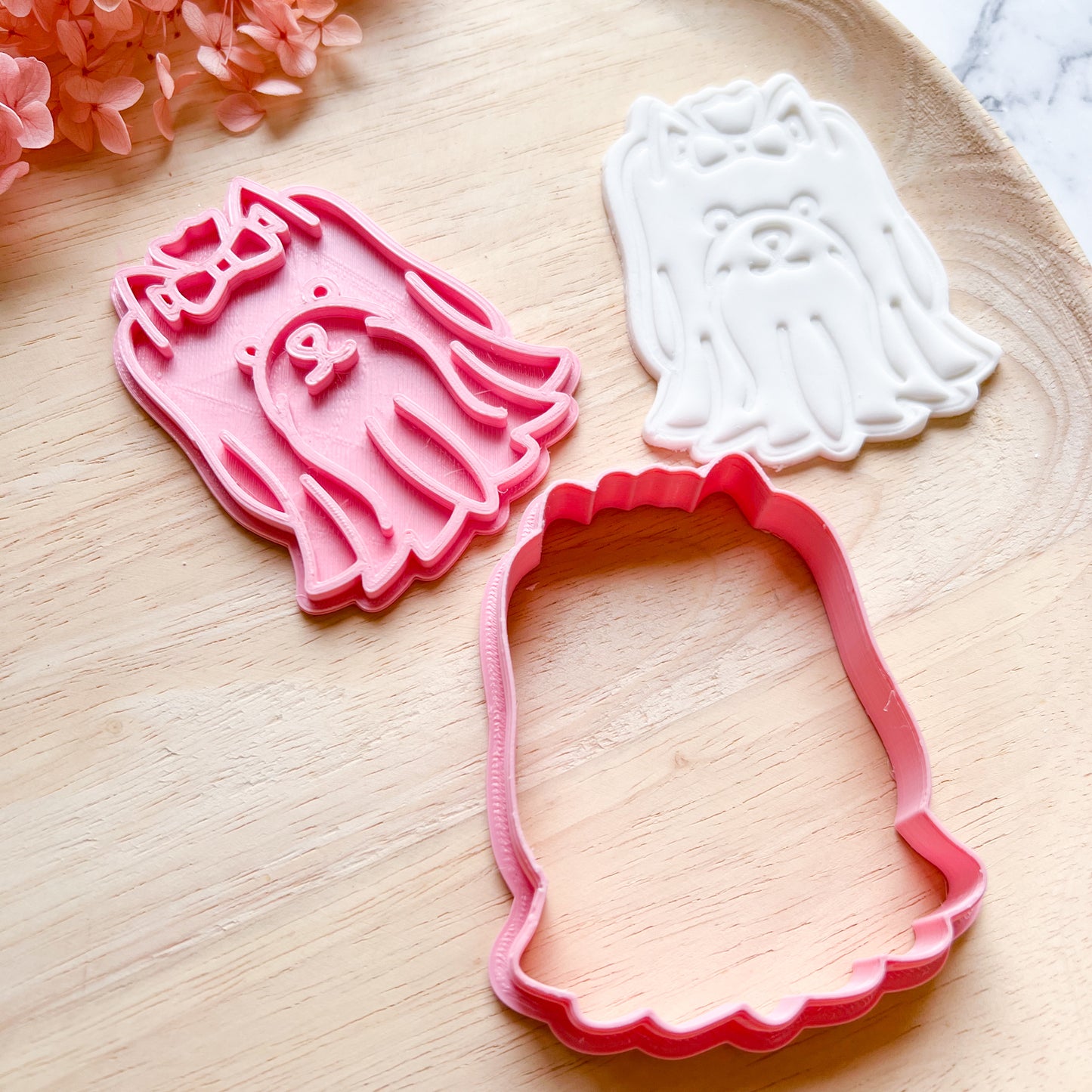 Maltese Cookie Cutter & Stamp