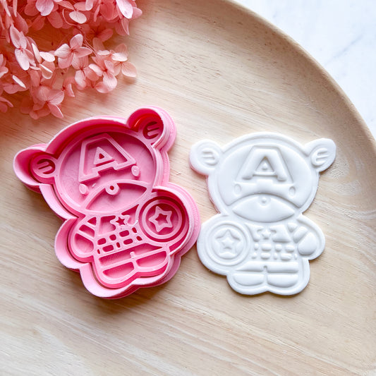 Captain America Cookie Cutter & Stamp