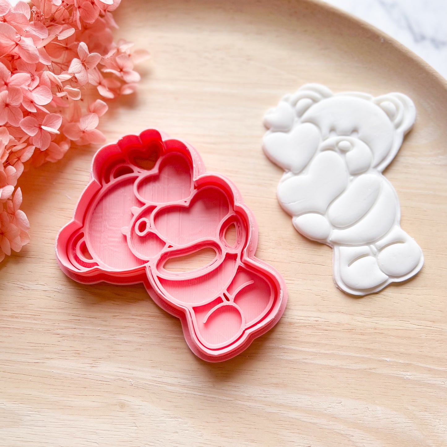 Teddy with Heart Cookie Cutter & Stamp