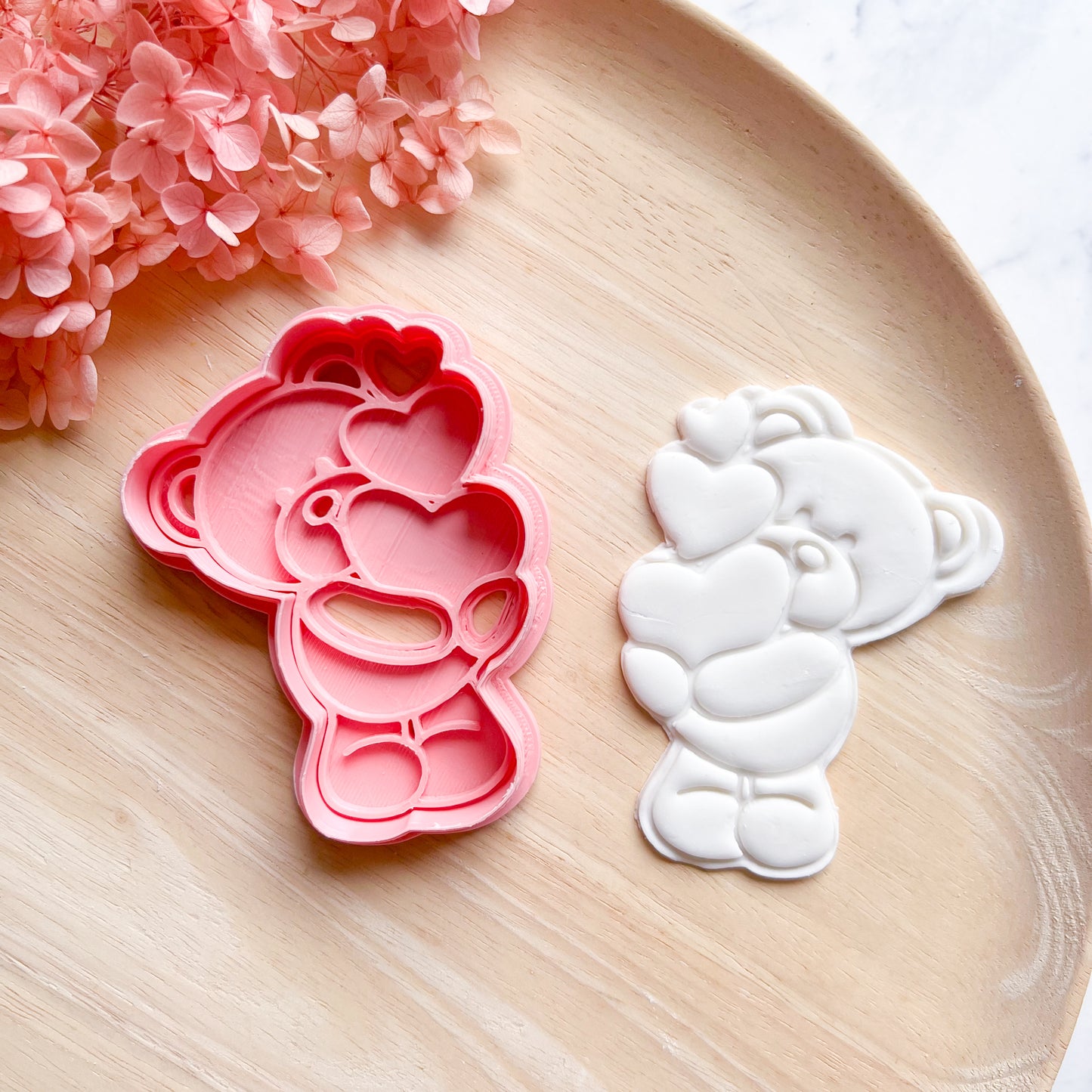 Teddy with Heart Cookie Cutter & Stamp